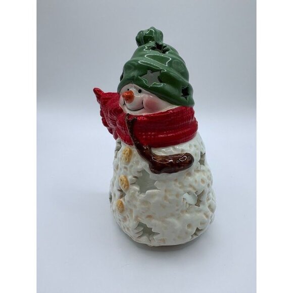 Ceramic Snowman Candle Holders Set Of 2 For Holiday Decor - Picture 6 of 14